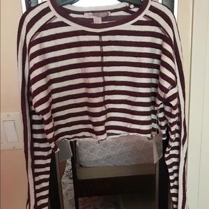 Forever 21 striped cropped sweater